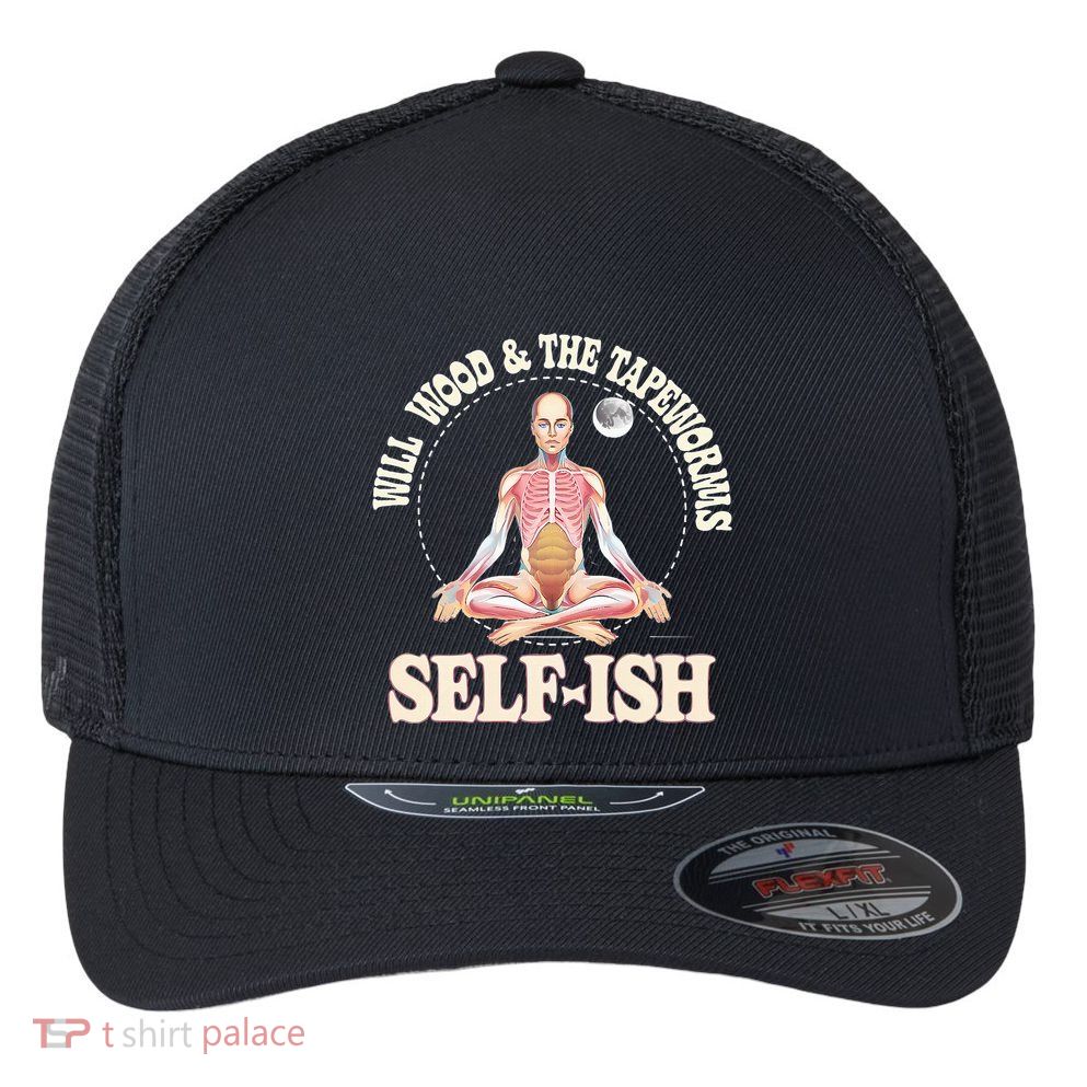 Meditation Colorful Will Wood Basic Selffish Funny Flexfit Unipanel Trucker Cap