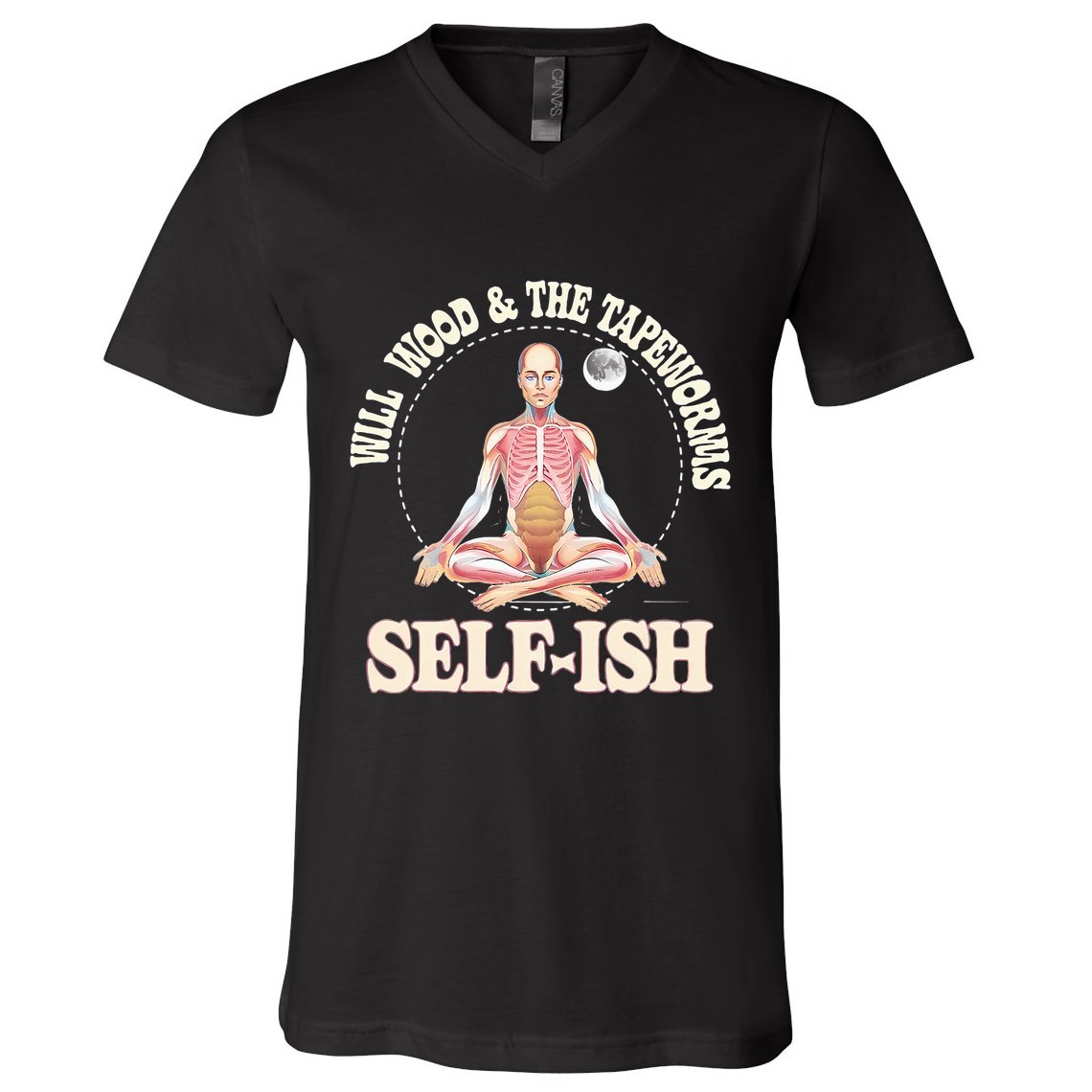 Meditation Colorful Will Wood Basic Selffish Funny V-Neck T-Shirt