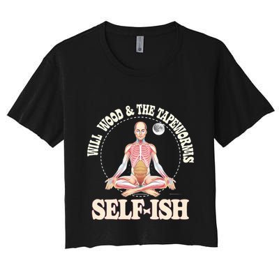 Meditation Colorful Will Wood Basic Selffish Funny Crop Top