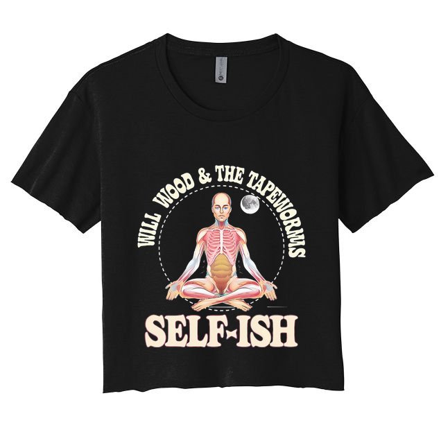 Meditation Colorful Will Wood Basic Selffish Funny Crop Top