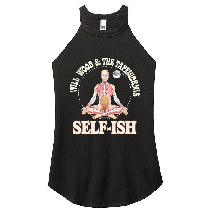 Meditation Colorful Will Wood Basic Selffish Funny Women's Perfect Tri Rocker Tank