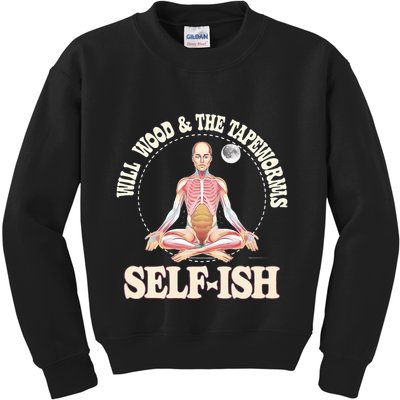 Meditation Colorful Will Wood Basic Selffish Funny Kids Sweatshirt