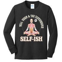 Meditation Colorful Will Wood Basic Selffish Funny Kids Long Sleeve Shirt