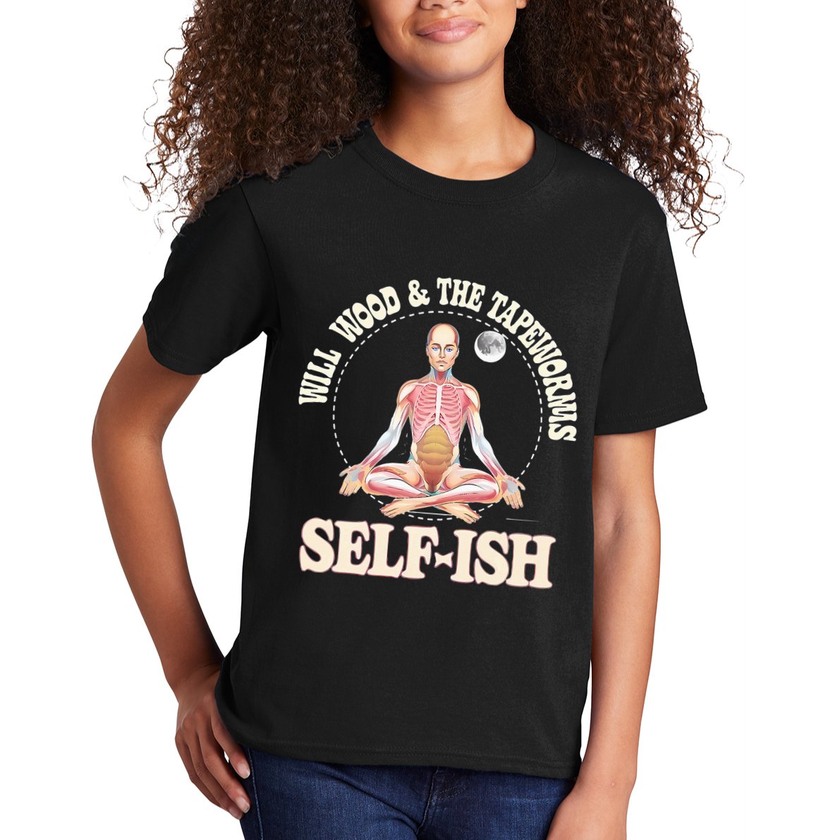 Meditation Colorful Will Wood Basic Selffish Funny Kids T-Shirt