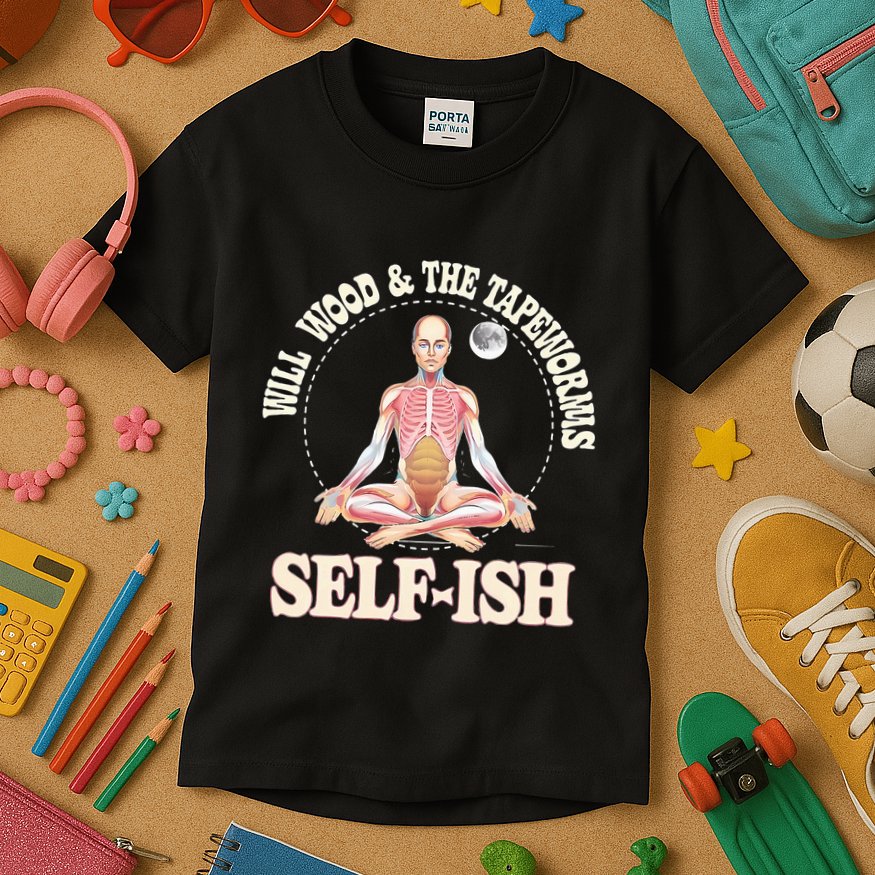 Meditation Colorful Will Wood Basic Selffish Funny Kids T-Shirt