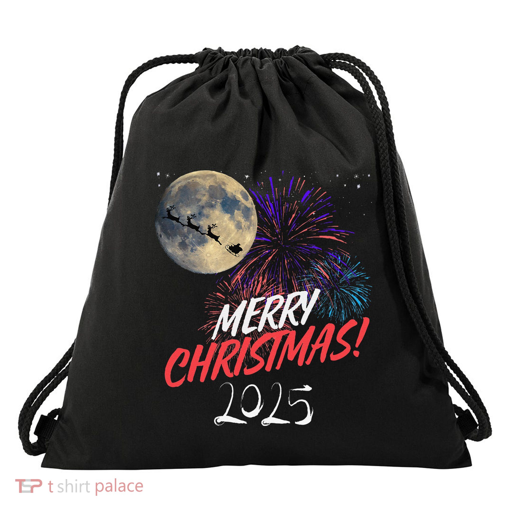 Merry Christmas Witty And Funny Xmas Family Santa Clause Drawstring Bag