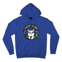 Meowy Catmas White Kitty Christmas Meaningful Gift Tall Hoodie