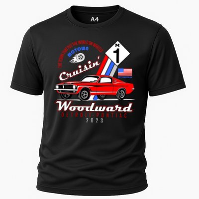 M1 Cruisin Woodward Motown The Town That Put The World On Wheels Performance Shirt