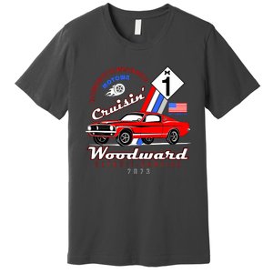 M1 Cruisin Woodward Motown The Town That Put The World On Wheels Premium T-Shirt