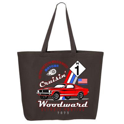 M1 Cruisin Woodward Motown The Town That Put The World On Wheels 25L Jumbo Tote