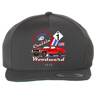 M1 Cruisin Woodward Motown The Town That Put The World On Wheels Wool Snapback Cap