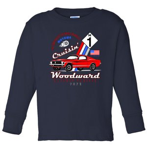 M1 Cruisin Woodward Motown The Town That Put The World On Wheels Toddler Long Sleeve Shirt