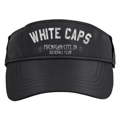 Michigan City White Caps Old School Baseball Adult Drive Performance Visor