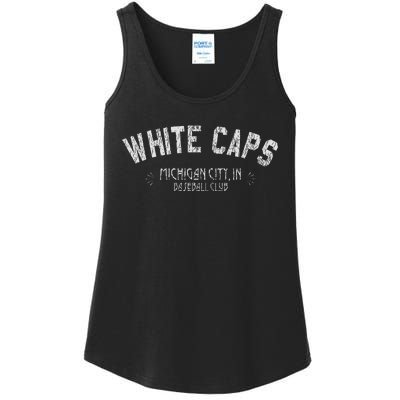 Michigan City White Caps Old School Baseball Ladies Essential Tank