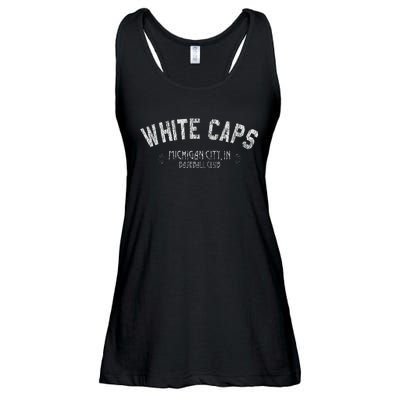 Michigan City White Caps Old School Baseball Ladies Essential Flowy Tank