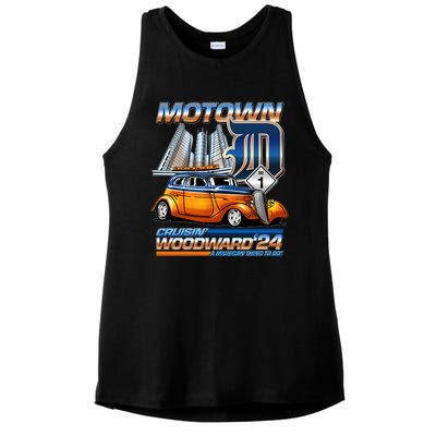 Motown Cruisin Woodward 2024 Ladies PosiCharge Tri-Blend Wicking Tank