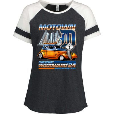 Motown Cruisin Woodward 2024 Enza Ladies Jersey Colorblock Tee