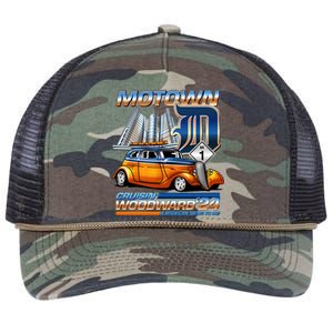 Motown Cruisin Woodward 2024 Retro Rope Trucker Hat Cap