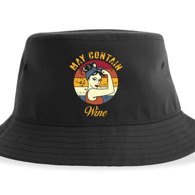 May Contain Wine Shirts Funny Wine Tasting Red Wine Lover Sustainable Bucket Hat