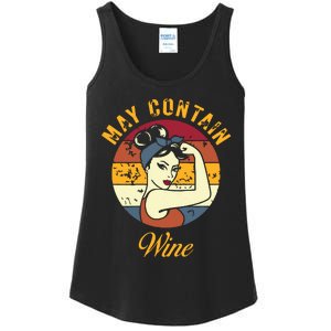 May Contain Wine Shirts Funny Wine Tasting Red Wine Lover Ladies Essential Tank