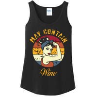 May Contain Wine Shirts Funny Wine Tasting Red Wine Lover Ladies Essential Tank