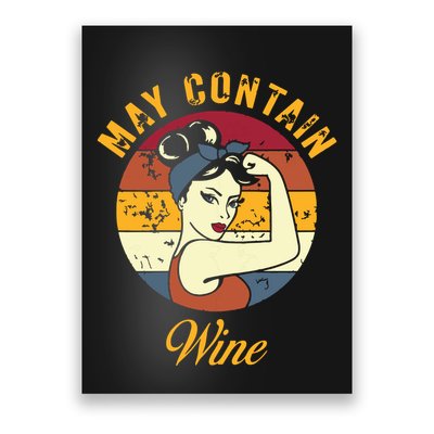 May Contain Wine Shirts Funny Wine Tasting Red Wine Lover Poster
