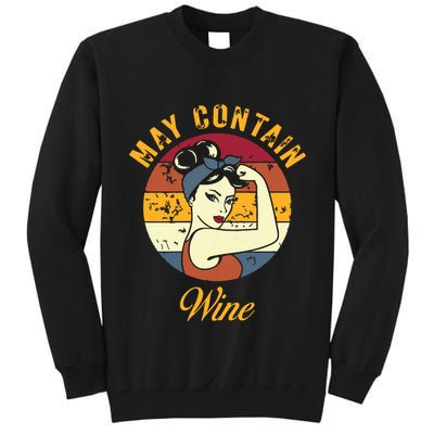 May Contain Wine Shirts Funny Wine Tasting Red Wine Lover Tall Sweatshirt