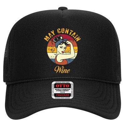 May Contain Wine Shirts Funny Wine Tasting Red Wine Lover Trucker Hat