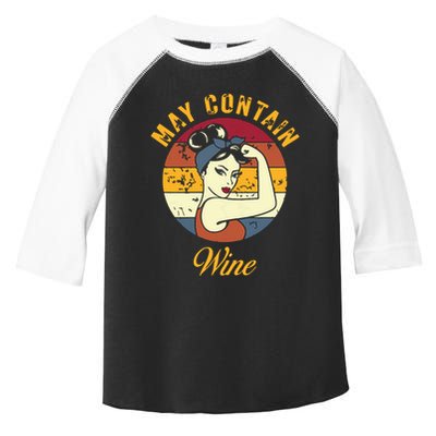 May Contain Wine Shirts Funny Wine Tasting Red Wine Lover Toddler Fine Jersey T-Shirt