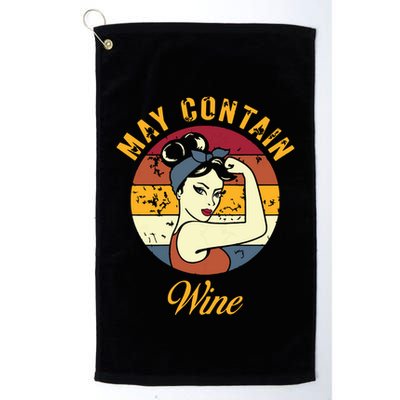 May Contain Wine Shirts Funny Wine Tasting Red Wine Lover Golf Towel