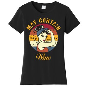 May Contain Wine Shirts Funny Wine Tasting Red Wine Lover Women's T-Shirt