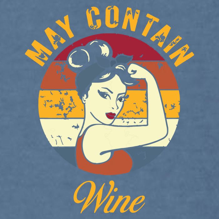 May Contain Wine Shirts Funny Wine Tasting Red Wine Lover Garment-Dyed Sweatshirt