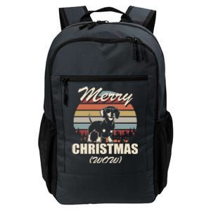 Merry Christmas Wow Dachshund Funny Christmas Gift Great Gift Daily Commute Backpack