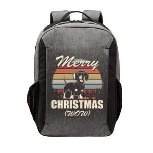 Merry Christmas Wow Dachshund Funny Christmas Gift Great Gift Vector Backpack