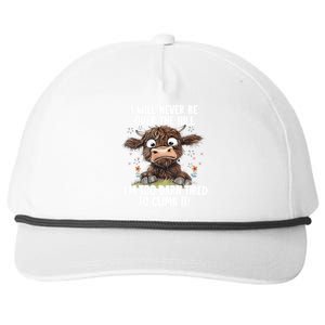 Messy Cow Will Never Be Over Hill I’M Too Darn Tired Climb Gift Snapback Five-Panel Rope Hat