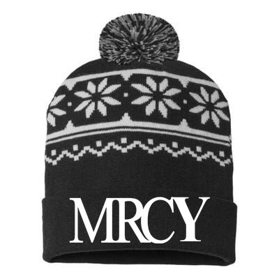 Mercy Christian Worship Words Of Faith USA-Made Snowflake Beanie