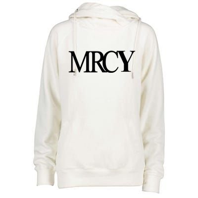 Mercy Christian Worship Words Of Faith Womens Funnel Neck Pullover Hood