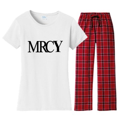 Mercy Christian Worship Words Of Faith Women's Flannel Pajama Set