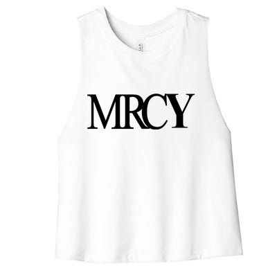 Mercy Christian Worship Words Of Faith Women's Racerback Cropped Tank