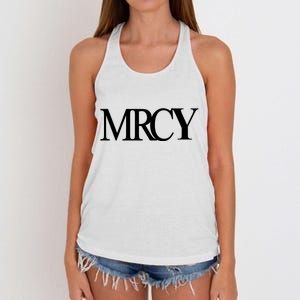 Mercy Christian Worship Words Of Faith Women's Knotted Racerback Tank