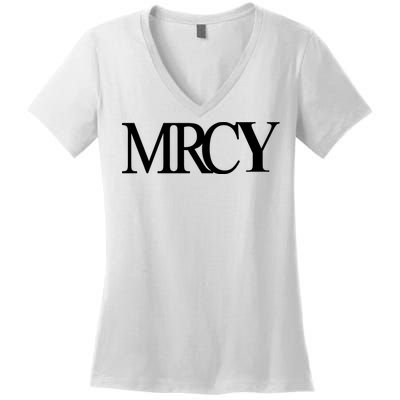 Mercy Christian Worship Words Of Faith Women's V-Neck T-Shirt