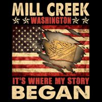 Mill Creek Washington Usa Flag 4th Of July Meaningful Gift Cooling Performance Crew T-Shirt