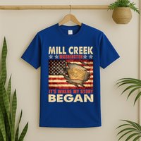 Mill Creek Washington Usa Flag 4th Of July Meaningful Gift T-Shirt
