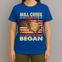 Mill Creek Washington Usa Flag 4th Of July Meaningful Gift T-Shirt