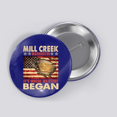 Mill Creek Washington Usa Flag 4th Of July Meaningful Gift Button