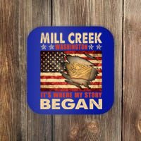 Mill Creek Washington Usa Flag 4th Of July Meaningful Gift Coaster