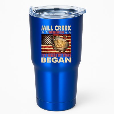 Mill Creek Washington Usa Flag 4th Of July Meaningful Gift Tumbler