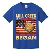 Mill Creek Washington Usa Flag 4th Of July Meaningful Gift Kids T-Shirt