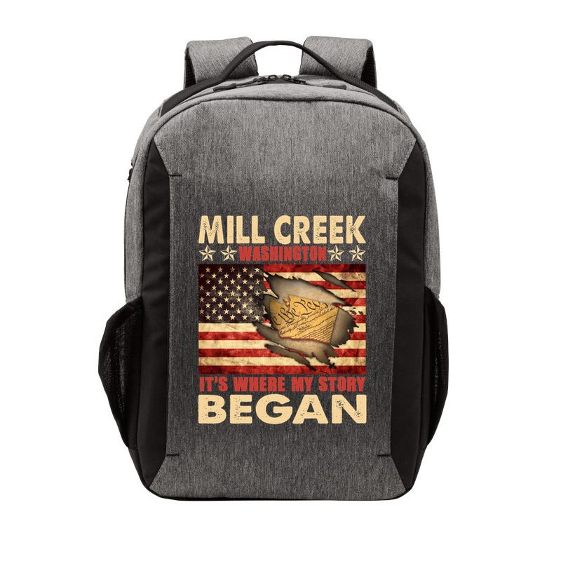 Mill Creek Washington Usa Flag 4th Of July Meaningful Gift Vector Backpack