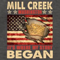 Mill Creek Washington Usa Flag 4th Of July Meaningful Gift Vector Backpack